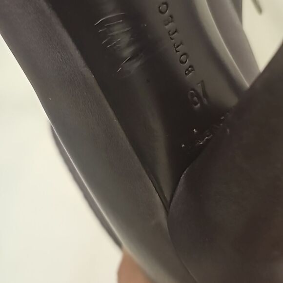 - BOTTEGA VENETA Purple Leather Platform Heels Slip On Heel Ankle Boots … - Picture 8 of 14